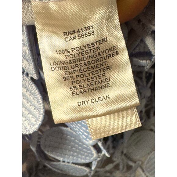 Elegant Blue-Purple Patterned Mini Dress by Lauren Ralph Lauren - Picture 8 of 8